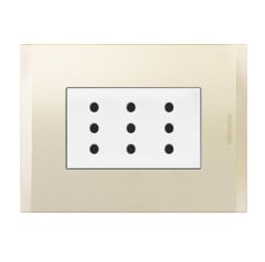 ENCHUFE TRIPLEX 10A PERLA MODULO BLANCO