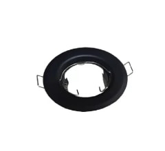 FOCO EMB DICROICO FIJA NEGRA S/PORTALAMPARA GU10