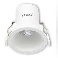 FOCO EMB LED 14W 3000° 1270 LUM 100-277V 145X75MM VIDRIO RETRAIDO BLANCO IP44 FP 0.9