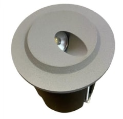 FOCO EMB 3W 3000° GRIS MATE ESCALERA REDONDO