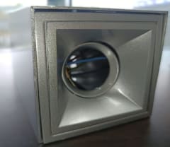 FOCO S/P TECHO CUBICO NEGRO  GU10 IP20