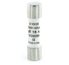 FUSIBLE CILINDRICO 16A 10X38