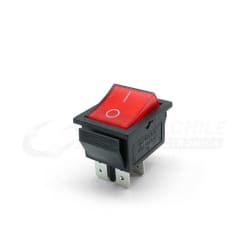 INTERRUPTOR 4 PATAS 15A C/PILOTO ROJO