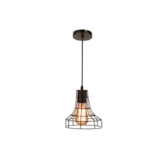 LAMPARA COLGANTE E27 NEGRA (B)