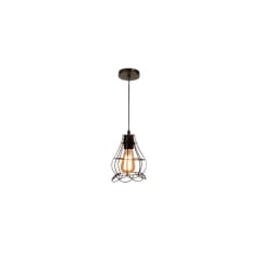 LAMPARA COLGANTE E27 NEGRA E