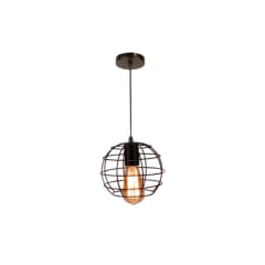 LAMPARA COLGANTE E27 NEGRA (F)