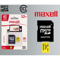 MEMORIA 32 GB CLASE 10 CON MICRO SD ADAPTADOR MAXELL