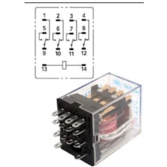 MINI RELE 14 PATAS 24V