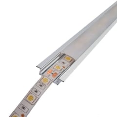 PERFIL ALUMINIO U  COVER OPAL P/CINTA LED EMBUTIDA 2 METROS