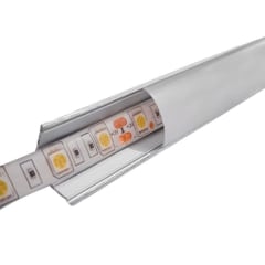 PERFIL ALUMINIO ESQUINA OPAL P/CINTA LED S/P 2 METROS