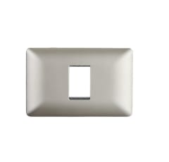 PLACA 1PTO C/SOPORTE CHAMPAGNE