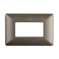 PLACA 3 PTO TITANIO CAFE CON SOPORTE