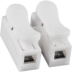 CONECTOR ELECTRICO DOBLE BLANCO TIPO PRENSA