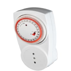 RELOJ CONTROL 24HRS 10A ENCHUFABLE ANALOGO 48 PROGRAMACION M