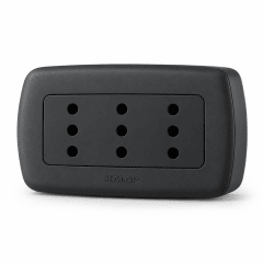 ENCHUFE TEKNA TRIPLE NEGRO