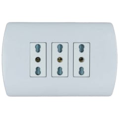 ENCHUFE TRIPLEX 10/16A BLANCO ARIS PRO