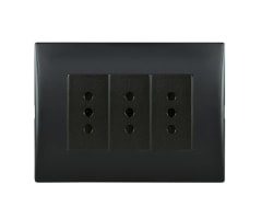 ENCHUFE TRIPLEX 10A BLACK 250V