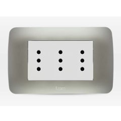 ENCHUFE TRIPLEX 10A PLATA BLANCO
