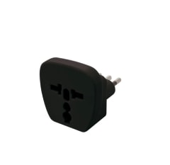 ENCHUFE MACHO ADAPTADOR UNIVERSAL10A NEGRO