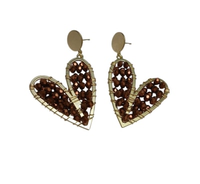 Aros Maxi Corazón café1