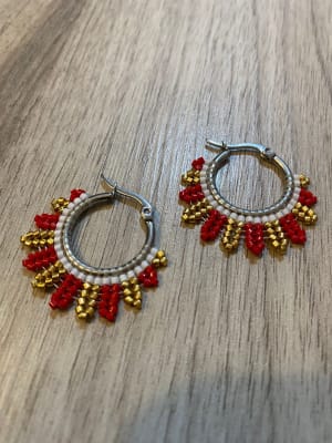 Argolla Mediana rojo y dorado1