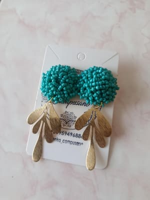 Aros Mostacilla turquesa hoja1