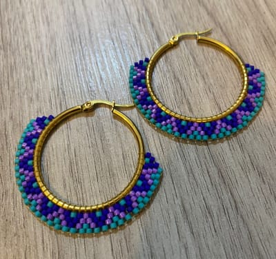 Argolla Grande azul, lila y turquesa1