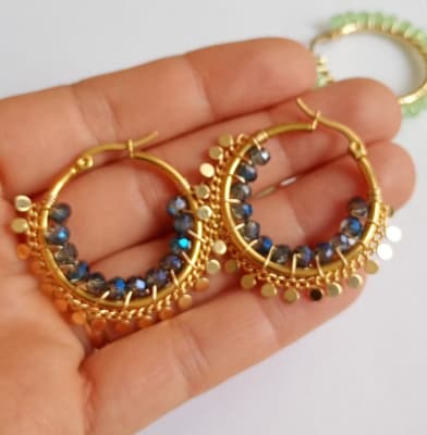 Argolla acero inoxidable azul1