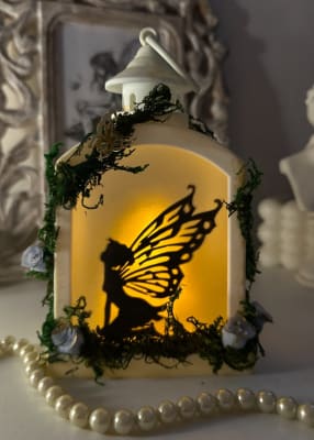 Farol de hada cuadrado negro y dorado1