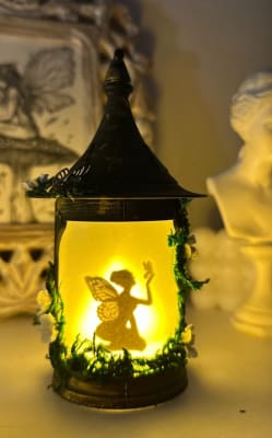 Farol de Hada negro y dorado1