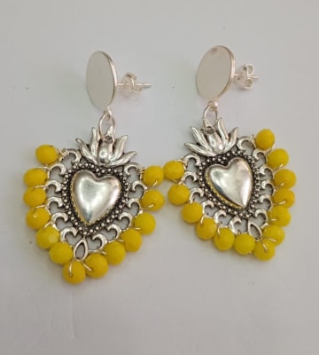 Aros Sagrado Corazón amarillo1