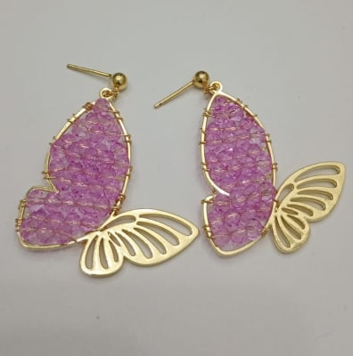 Aros Mariposa lila1