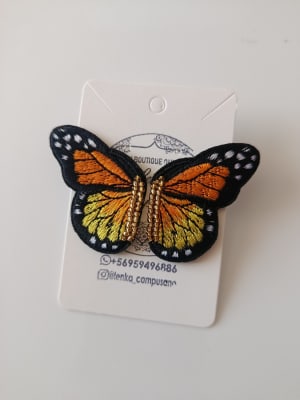 Aros Alas de Mariposa naranjo y amarillo1