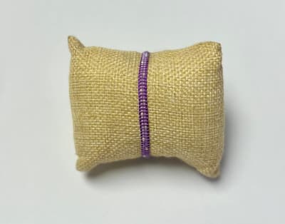 Pulsera miyuki doble hebra morada1
