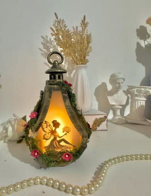 Farol tipo gota negro con dorado1