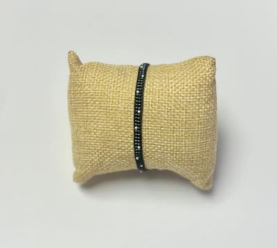 Pulsera miyuki doble hebra negra1