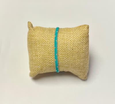 Pulsera miyuki doble hebra turquesa1