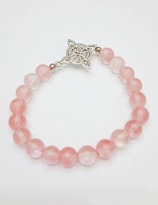 Pulsera Nudo Bruja Cuarzo Cherry1