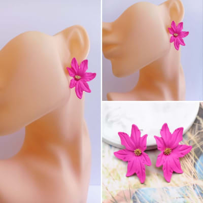 Aros Resina fucsia1