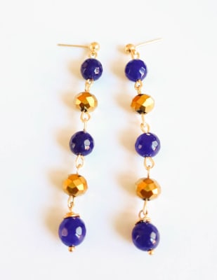 Aros Cascada azul dorado1