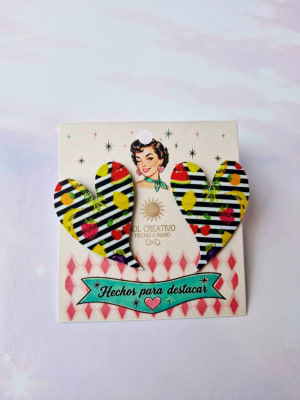 Aros Corazón Grande Frutas 11