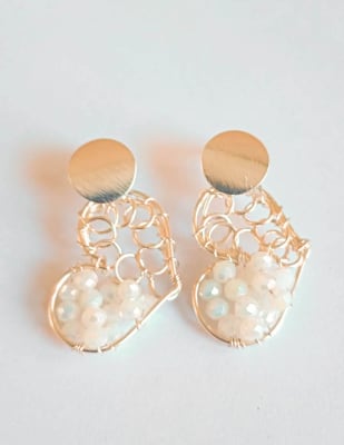 Aros Plata Corazón blanco1