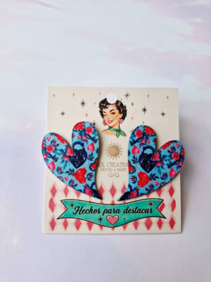 Aros Corazón Grande Flores y Corazones1