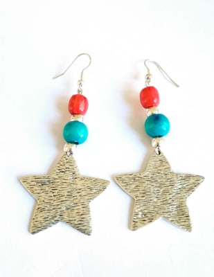 Aros Estrella rojo azul1