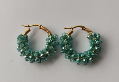 Argollita pequeña Petunia turquesa1