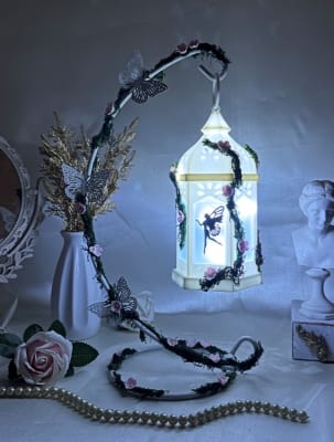 Pedestal y farol grande adornado1