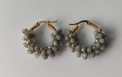 Argollita pequeña Petunia gris1