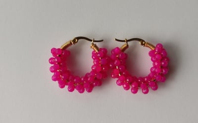 Argollita pequeña Petunia fucsia1