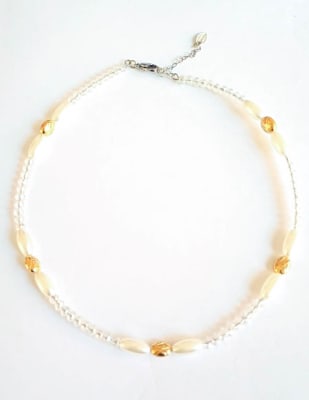 Choker blanco perlas1