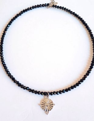 Choker negro corazón1